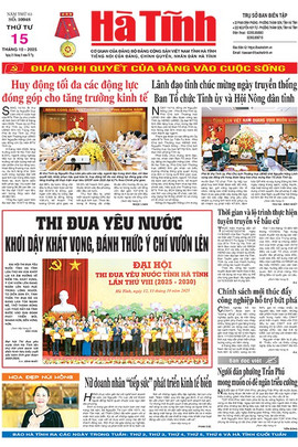 Báo in Hà Tĩnh ngày 15/10/2025