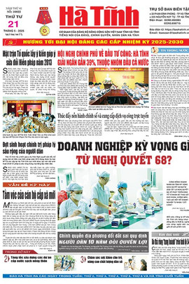 Báo in Hà Tĩnh ngày 21/5/2025
