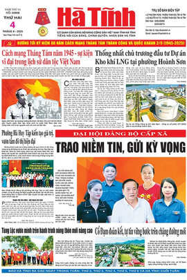 Báo in Hà Tĩnh ngày 4/8/2025