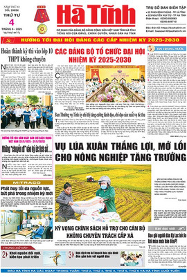 Báo in Hà Tĩnh ngày 4/6/2025