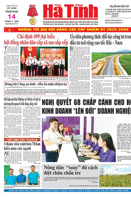 Báo in Hà Tĩnh ngày 14/7/2025