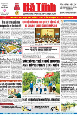 Báo in Hà Tĩnh ngày 6/5/2025