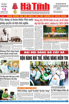 Báo in Hà Tĩnh ngày 12/8/2025