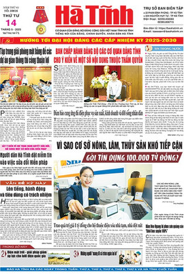 Báo in Hà Tĩnh ngày 14/5/2025