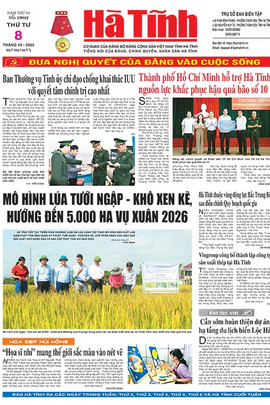 Báo in Hà Tĩnh ngày 8/10/2025