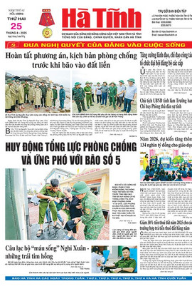 Báo in Hà Tĩnh ngày 25/8/2025