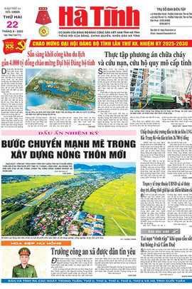 Báo in Hà Tĩnh ngày 22/9/2025