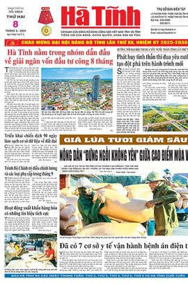 Báo in Hà Tĩnh ngày 8/9/2025