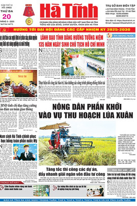 Báo in Hà Tĩnh ngày 20/5/2025