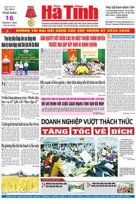 Báo in Hà Tĩnh ngày 16/5/2025