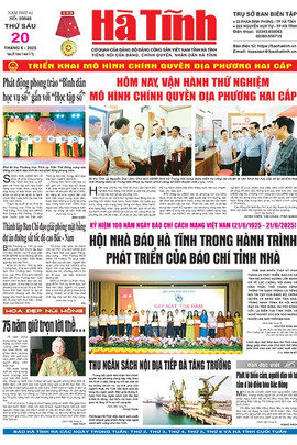 Báo in Hà Tĩnh ngày 20/6/2025
