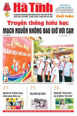 Báo in Hà Tĩnh cuối tuần ngày 7/9/2024