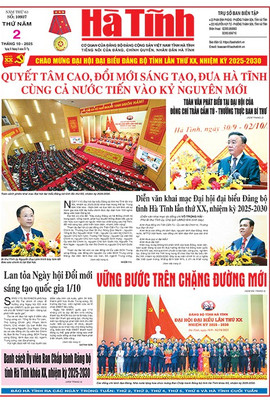 Báo in Hà Tĩnh ngày 2/10/2025
