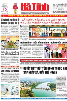 Báo in Hà Tĩnh ngày 10/6/2025