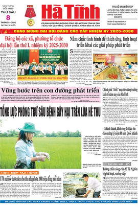 Báo in Hà Tĩnh ngày 8/8/2025