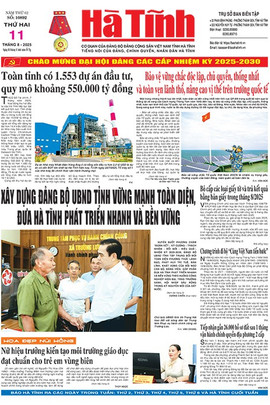 Báo in Hà Tĩnh ngày 11/8/2025