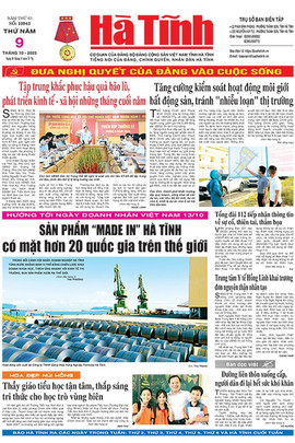 Báo in Hà Tĩnh ngày 9/10/2025