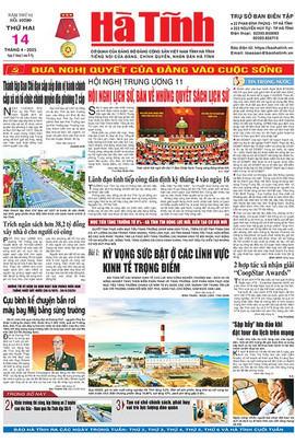 Báo in Hà Tĩnh ngày 14/4/2025