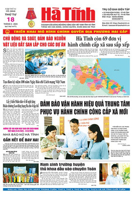 Báo in Hà Tĩnh ngày 18/6/2025
