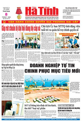 Báo in Hà Tĩnh ngày 8/7/2025