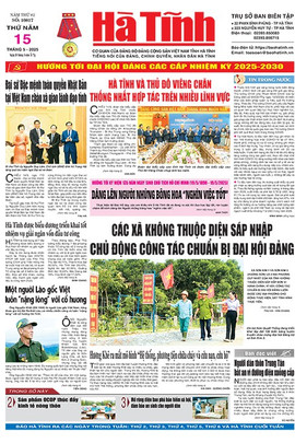 Báo in Hà Tĩnh ngày 15/5/2025