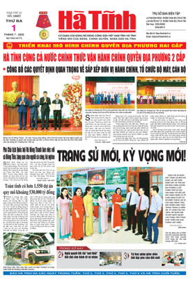 Báo in Hà Tĩnh ngày 1/7/2025