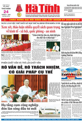 Báo in Hà Tĩnh ngày 24/7/2025