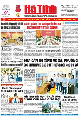 Báo in Hà Tĩnh ngày 27/6/2025