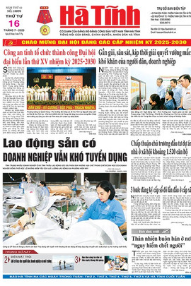 Báo in Hà Tĩnh ngày 16/7/2025