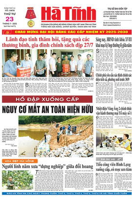 Báo in Hà Tĩnh ngày 23/7/2025