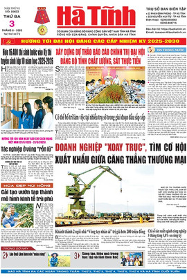 Báo in Hà Tĩnh ngày 3/6/2025