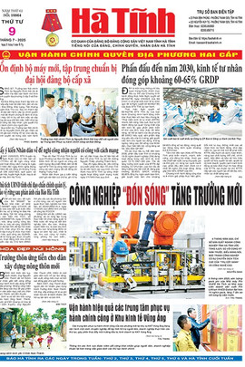 Báo in Hà Tĩnh ngày 9/7/2025