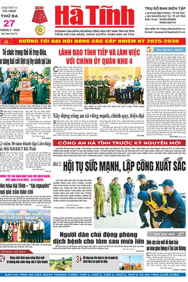 Báo in Hà Tĩnh ngày 27/5/2025