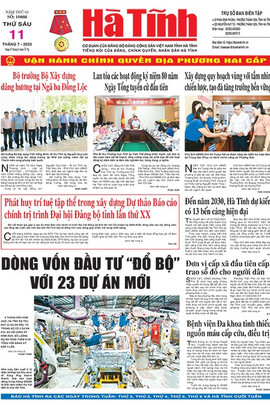 Báo in Hà Tĩnh ngày 11/7/2025