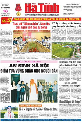 Báo in Hà Tĩnh ngày 18/9/2025