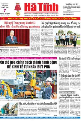 Báo in Hà Tĩnh ngày 7/10/2025