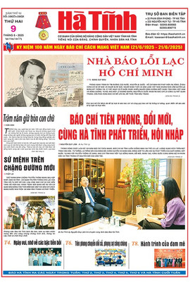 Báo in Hà Tĩnh ngày 9/6/2025