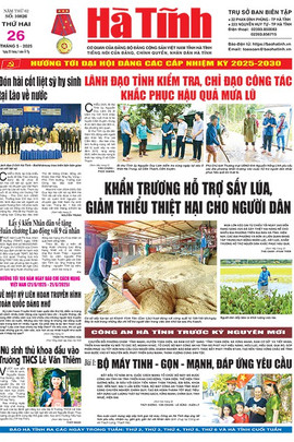 Báo in Hà Tĩnh ngày 26/5/2025