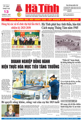 Báo in Hà Tĩnh ngày 13/8/2025