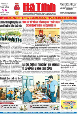 Báo in Hà Tĩnh ngày 24/4/2025