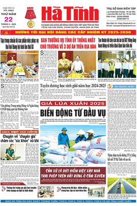 Báo in Hà Tĩnh ngày 22/5/2025