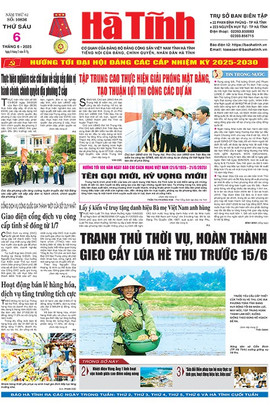 Báo in Hà Tĩnh ngày 6/6/2025