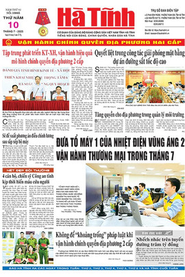 Báo in Hà Tĩnh ngày 10/7/2025