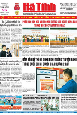 Báo in Hà Tĩnh ngày 26/6/2025