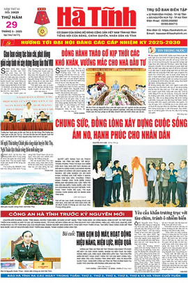 Báo in Hà Tĩnh ngày 29/5/2025