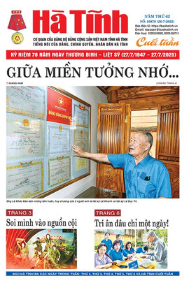 Báo in Hà Tĩnh cuối tuần ngày 26/7/2025