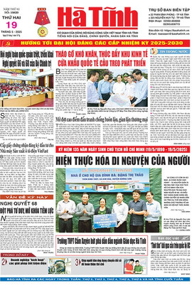 Báo in Hà Tĩnh ngày 19/5/2025