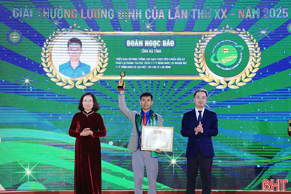 Hà Tĩnh có 2 thanh niên nhận Giải thưởng Lương Định Của