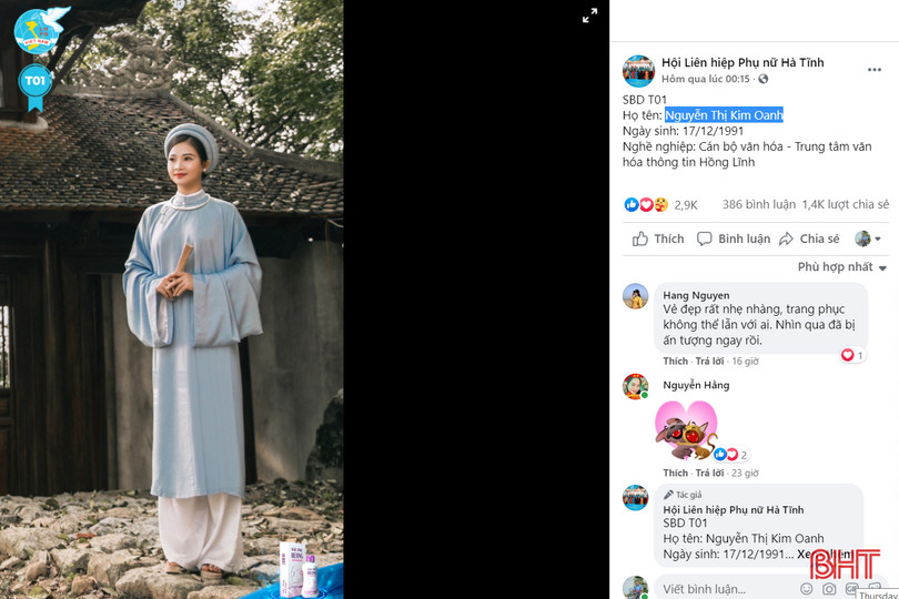 Cuộc thi “Duyên dáng áo dài qua ảnh” của phụ nữ Hà Tĩnh lan tỏa trong cộng đồng