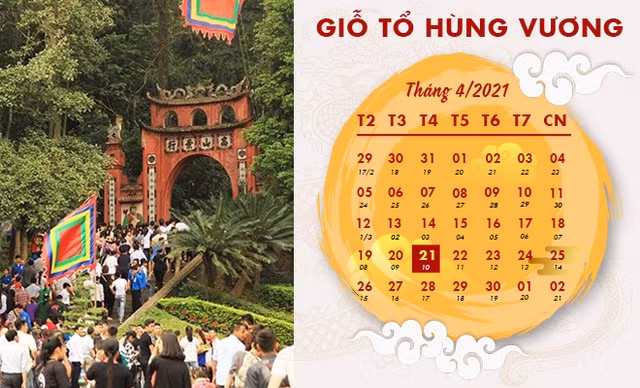 Lịch nghỉ Giỗ Tổ Hùng Vương, Ngày Chiến thắng 30/4 và Quốc tế Lao động 1/5